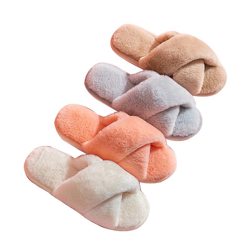 أفخم الصليب رقيق النعال أنثى لطيف بسيط المنزل دافئ شقة النعال القطن