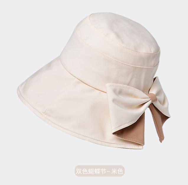 Summer High Quality Women's Bow Fisherman's Hat Outdoor Travel Everything Shading Sunscreen Hat Fashion Big Eave Hat
