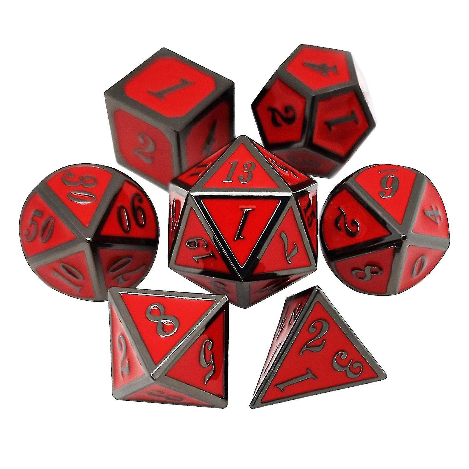 Metal Polyhedral Dice Set For Table Games Role Playing Dice Set