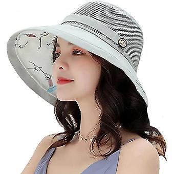 Women's Mesh Sun Hats Summer Uv Protection Wide Brim Beach Fishing Cap