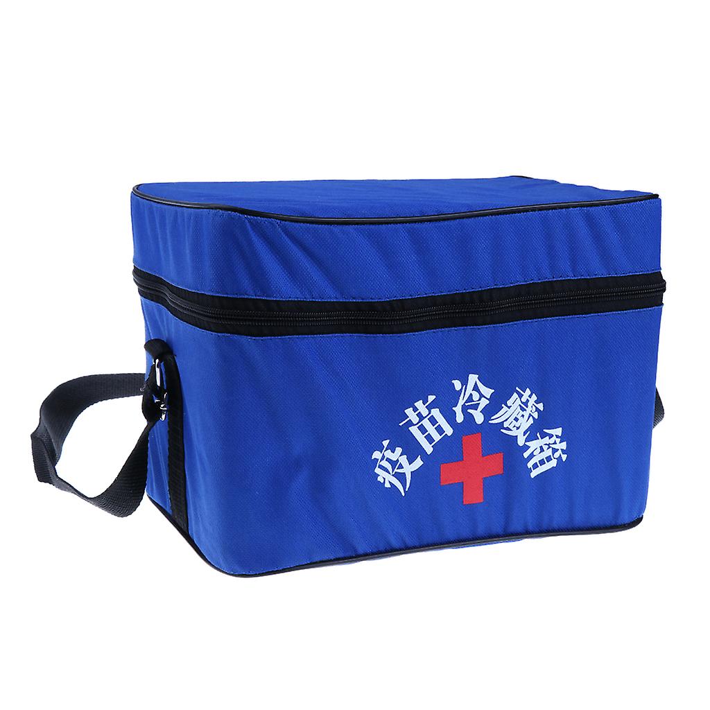 Cooler Ice Box Refrigerated Box Vacuum Storage Case Bag Freezer Blue