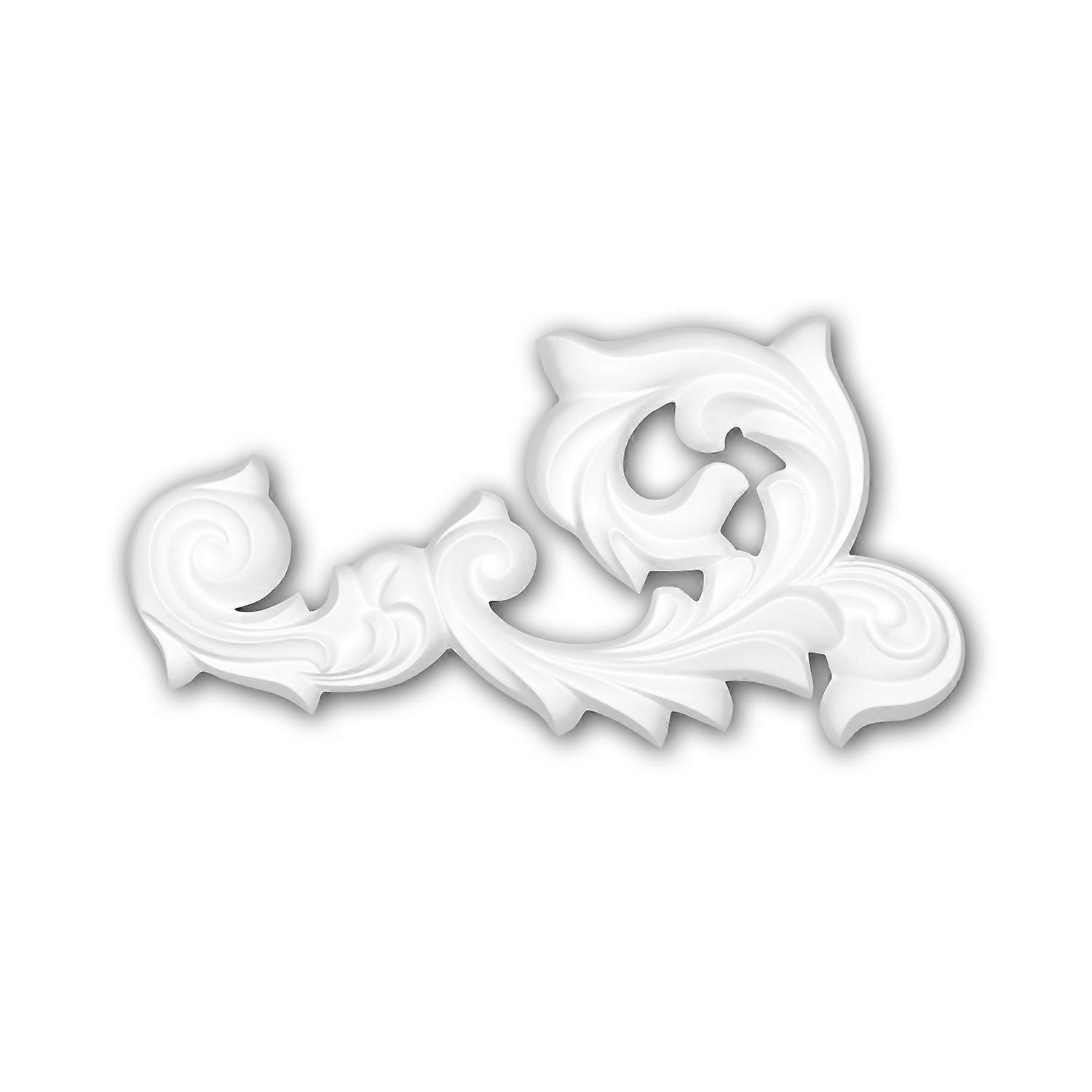 Profhome Decor 1 x Deco element 160023 Profhome white Rigid polyurethane foam pre-primed lightweight, sturdy, dimensionally