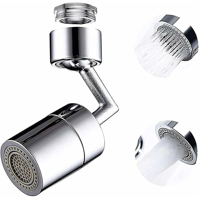 Universal Anti-Splash Wasserhahnfilter, 720° drehbarer Sprühkopf aus strapazierfähigem Kupfer und ABS, Spritzschutz, mit Sauerstoff angereicherter Sch