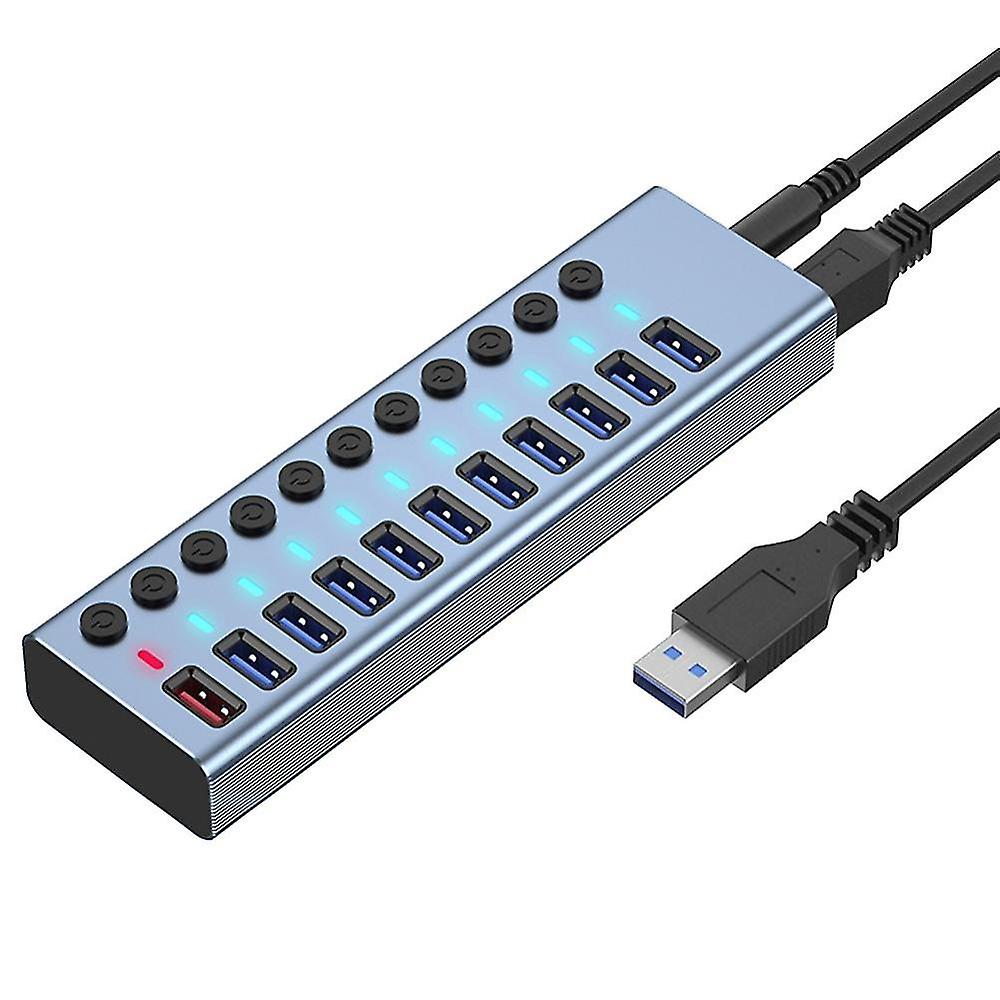11 porter usb3.0 splitter datamaskin Extender usb hub 2.4a-us plug