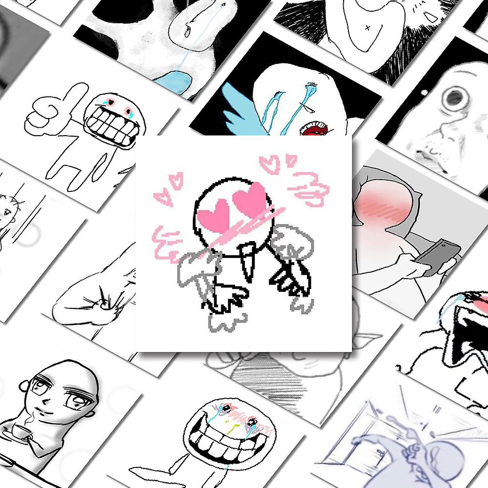 48pcs מדבקות סמלי הבעה מטורפות - מושלם עבור עשה זאת בעצמך, Scrapbooking, אמנות & מלאכת יד ונייר מכתבים לסטודנטים!