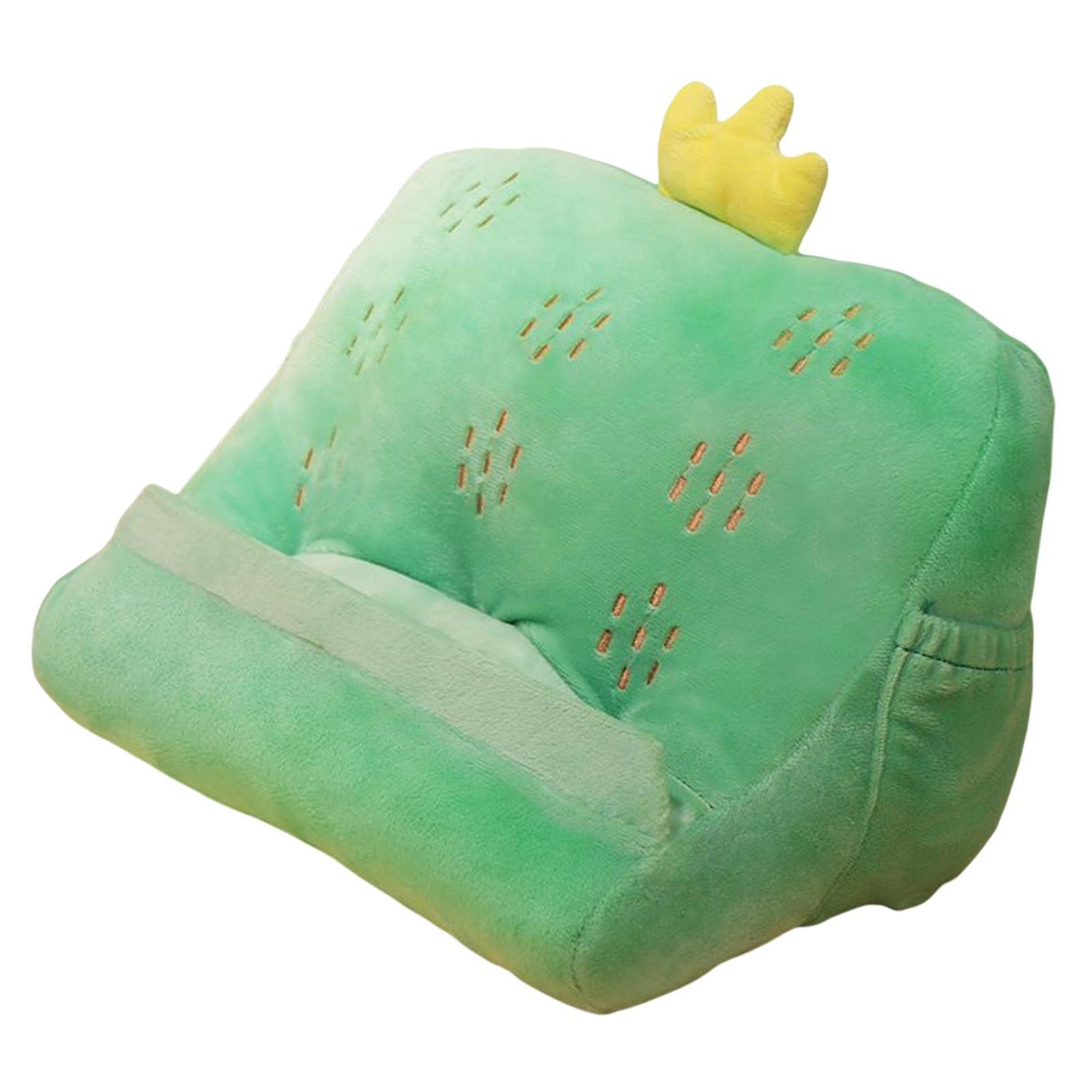 Pillow Holder Tablet Stand with Elastic Pockets Desktop Holder for Cookbook Cactus
