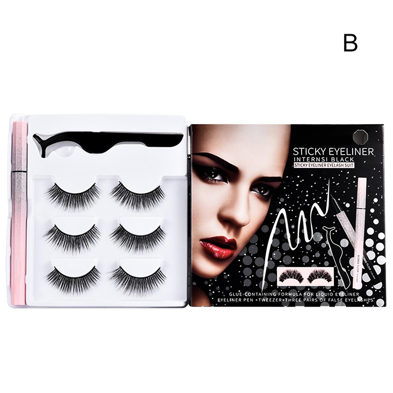 3 Pair Of Reusable Eyelash Stickers   Set Waterproof And Long Lasting Self- The Perfect Gift For A Lady