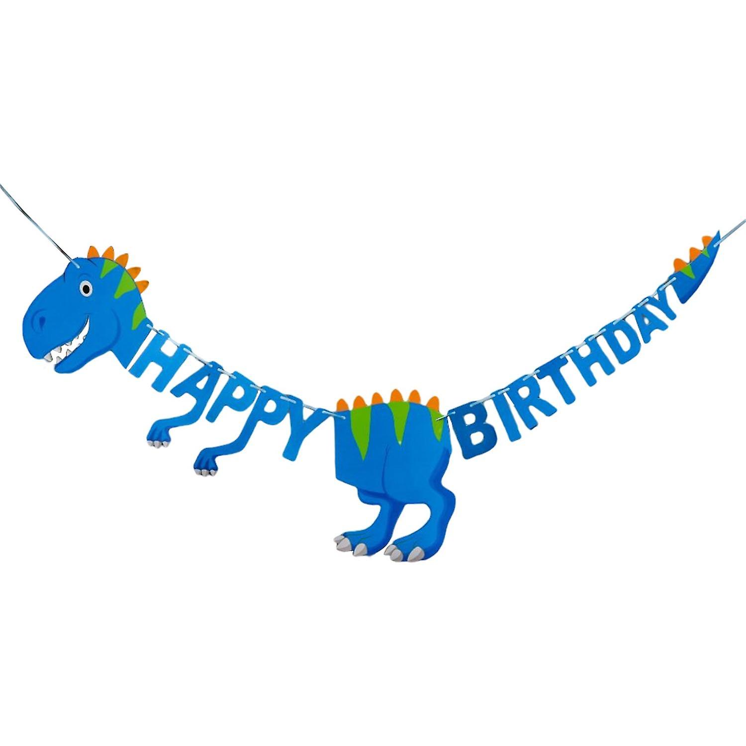 ZHOUBA Banner Flag Creative Celebrating Fadeless Cartoon Dinosaur Themed Banner Decoration for Home