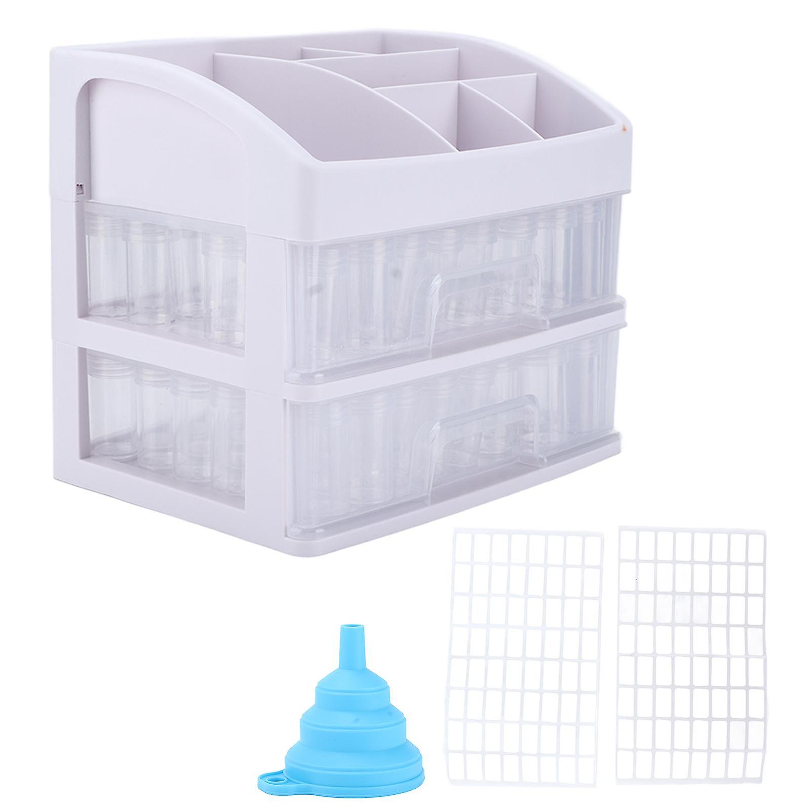 Rhinestone Painting Storage 96 Containers Durable PP Neat Compact DIY Marking Box for Home Desktop