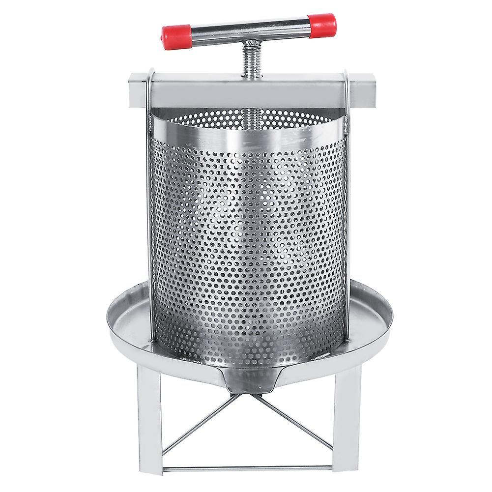Stainless Steel Honey Press Large Capacity Fine Mesh Filter Food-Grade Durable Construction Easy to Use Net Style Manual Wax Press Fo
