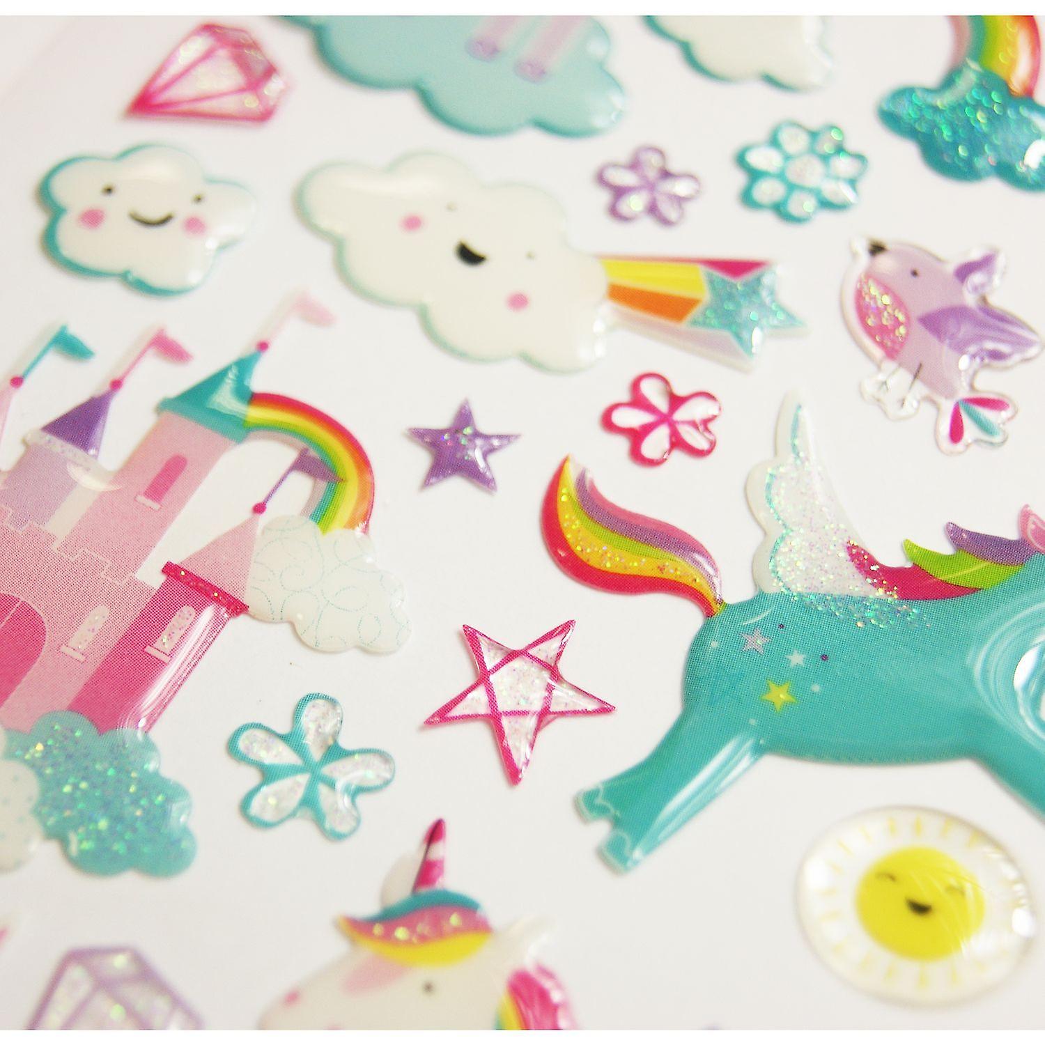Stickers - Unicorns - Glitter - Epoxy