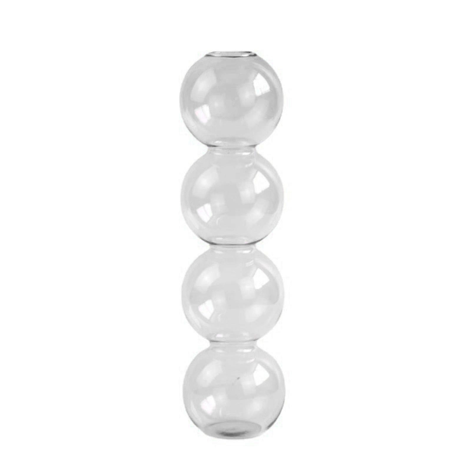 Multi-size Vase Vase Glass Bottles Transparent Three Balls In Wind Ornament