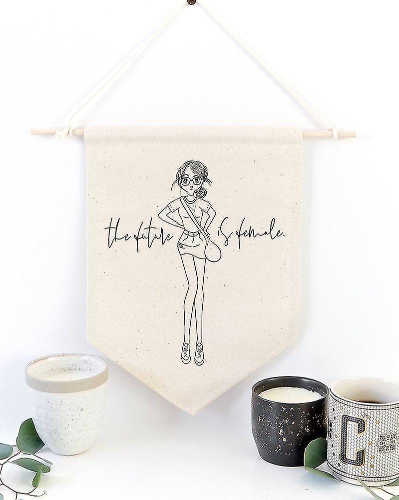 バナー未来は女性吊り下げ壁バナーです