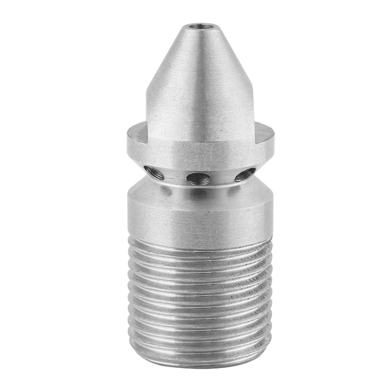 Stainless Steel Sewer Jetter Nozzle SS304 Pressure Sewer Cleaning Pipe Drain Jetting Nozzle 3/8 BSP Male Thread Sewer and Drain Cleaning F58QI