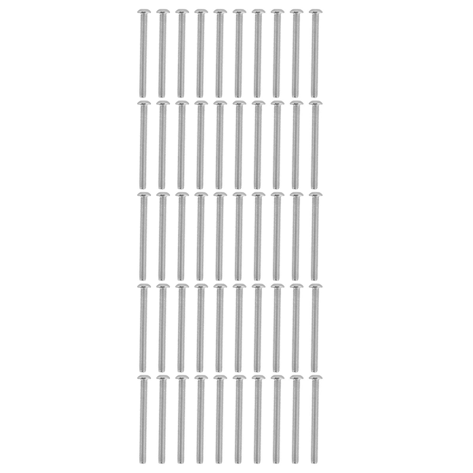 YUMILI Pack of 50 Round Head Hex Socket Screws Galvanised Steel M4 for Classified Instruments Electronics (2802-0004-0045)