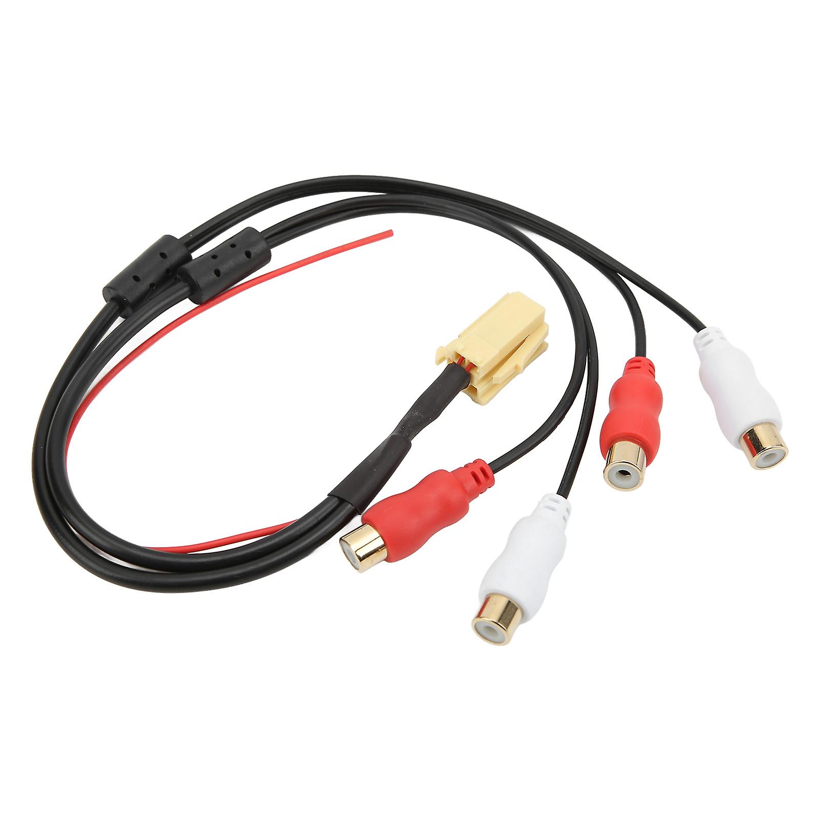 RCA Plug Adapter 4RCA Aux in Adapter Cable Replacement for Blaupunkt VDO CD Player