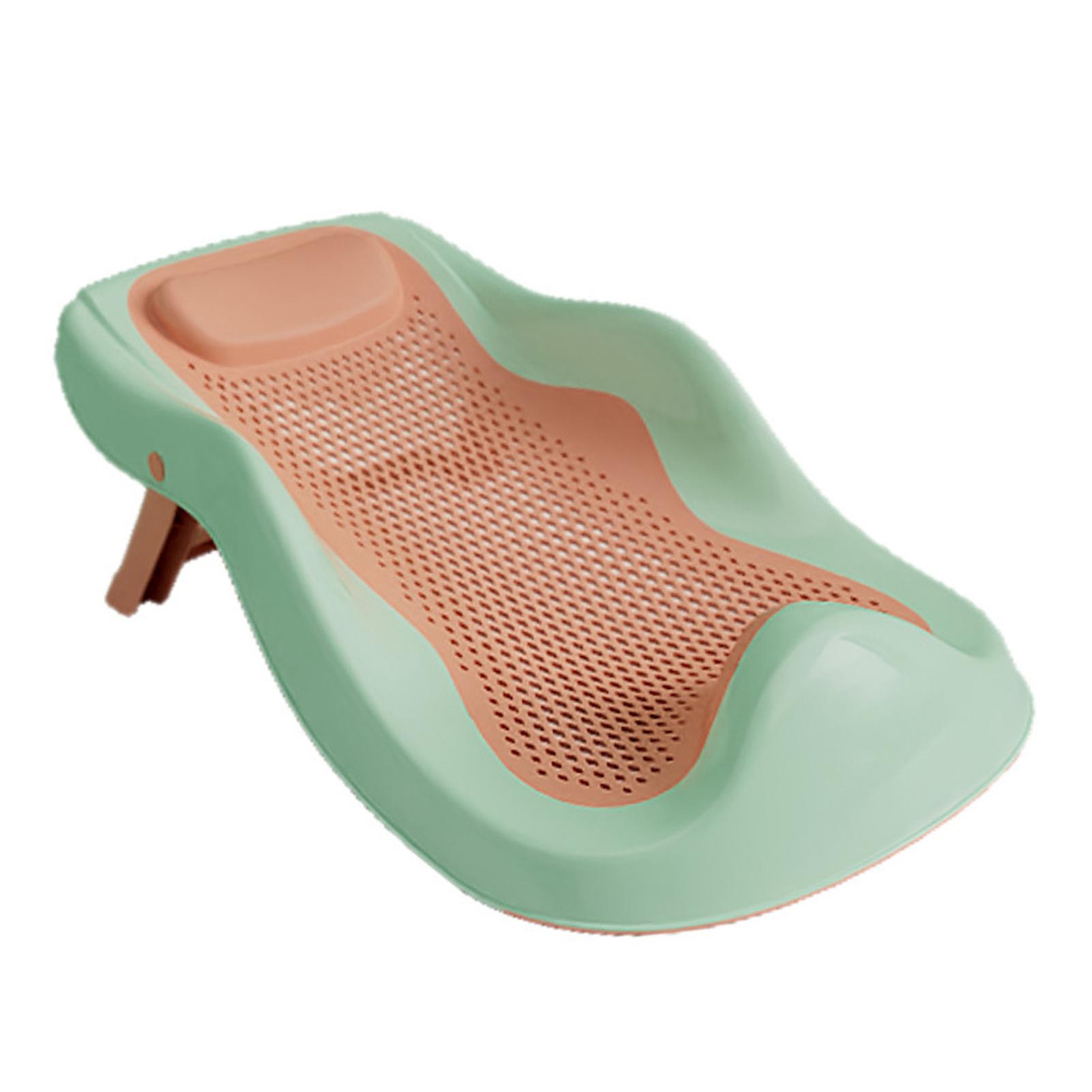 Baby Bath Support Slip Resistant Ergonomic Foldable Baby Bath Lying Support Bracket for Infant Green 