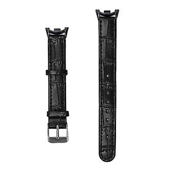 Breathable Flexible Comfortable Fashionable PU Leather Strap for Mi Band 8 Men Women Gift Black Bamboo Pattern