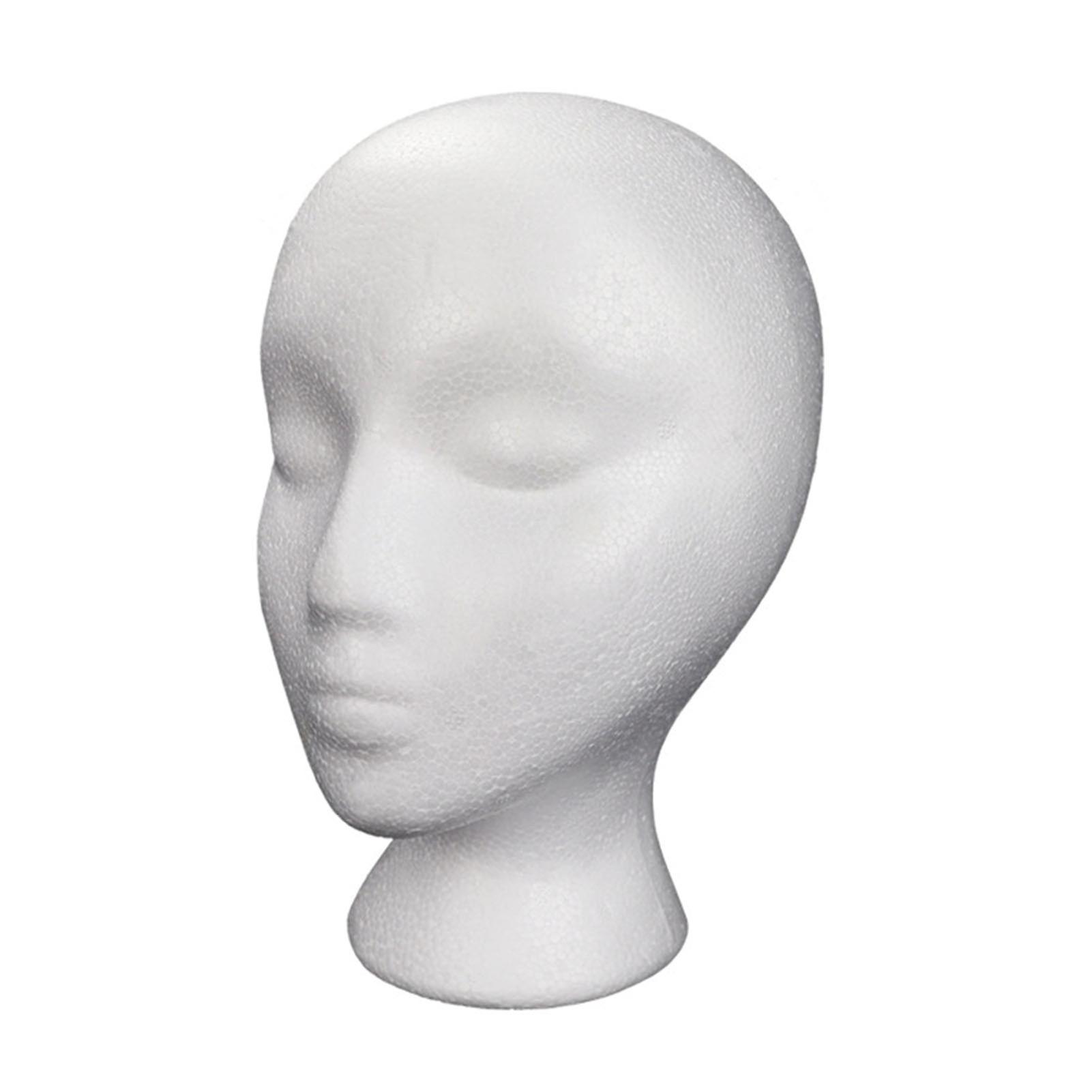 Lightweight Foam EPS Mannequin Head Glasses Headset Wig Display Stand Women Head Model Hat Display Mold