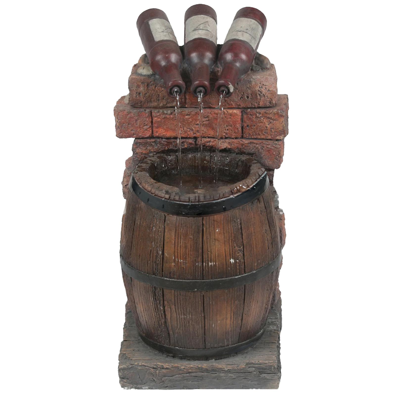 Barrel Shape Statue Decor Self-circulating Creative Resin Innovative Statue Display for Garden