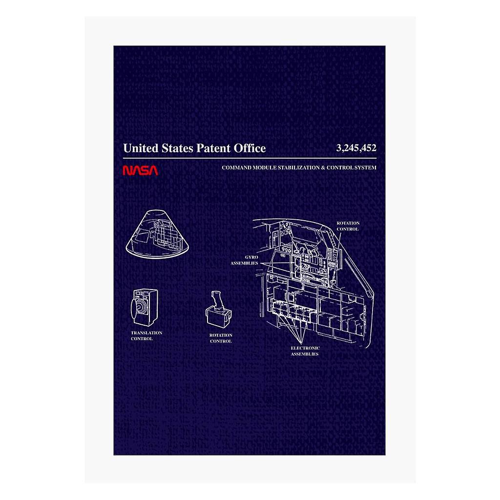 NASA Command Module Control System Blueprint A4 Print