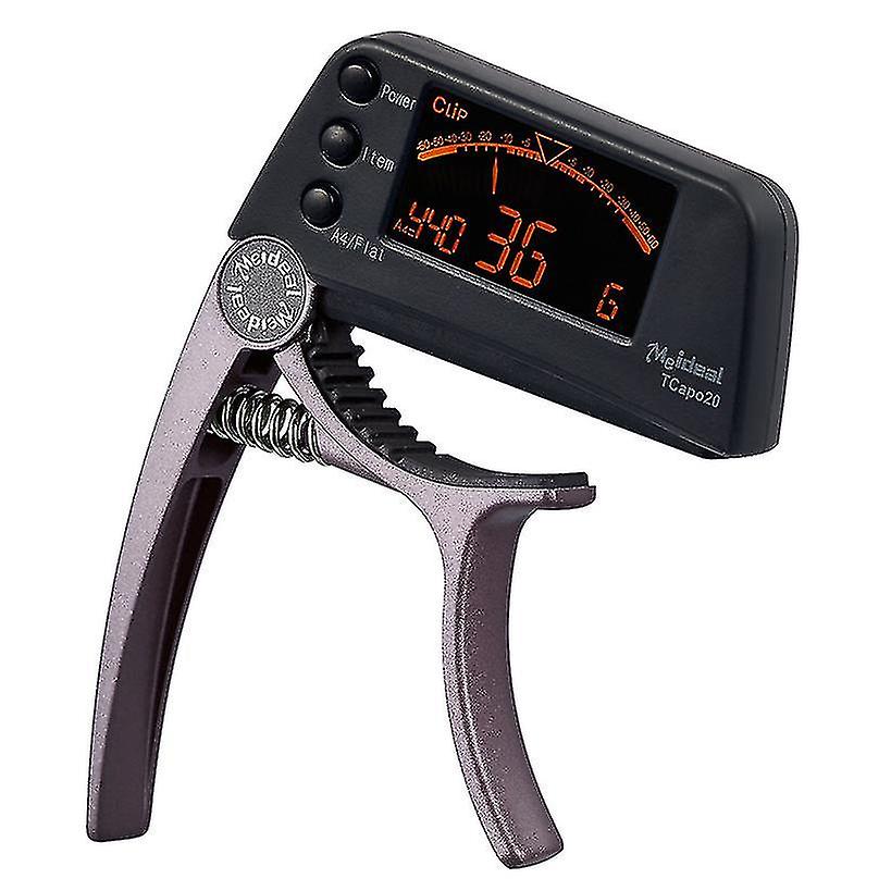 Akustická gitara Tuner Capo Quick Change Key 2 v 1 Capo Tuner Metal pre elektrickú gitaru Basové chromatické diely