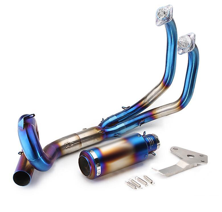 For YAMAHA MT 07 FZ 07 MT07 FZ07 2014 2015 2016 2017 2018-2023 Full System Motorcycle Exhaust pipe with sc Muffler