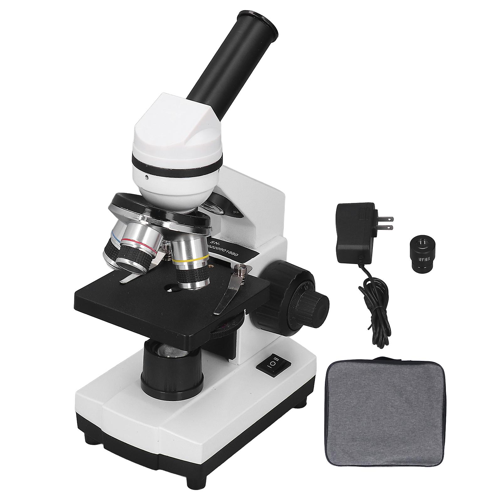 Monocular Biological Microscope 40X-640X Magnification Educational Laboratory Histology Research Science Microscope AC100-240V No Batter
