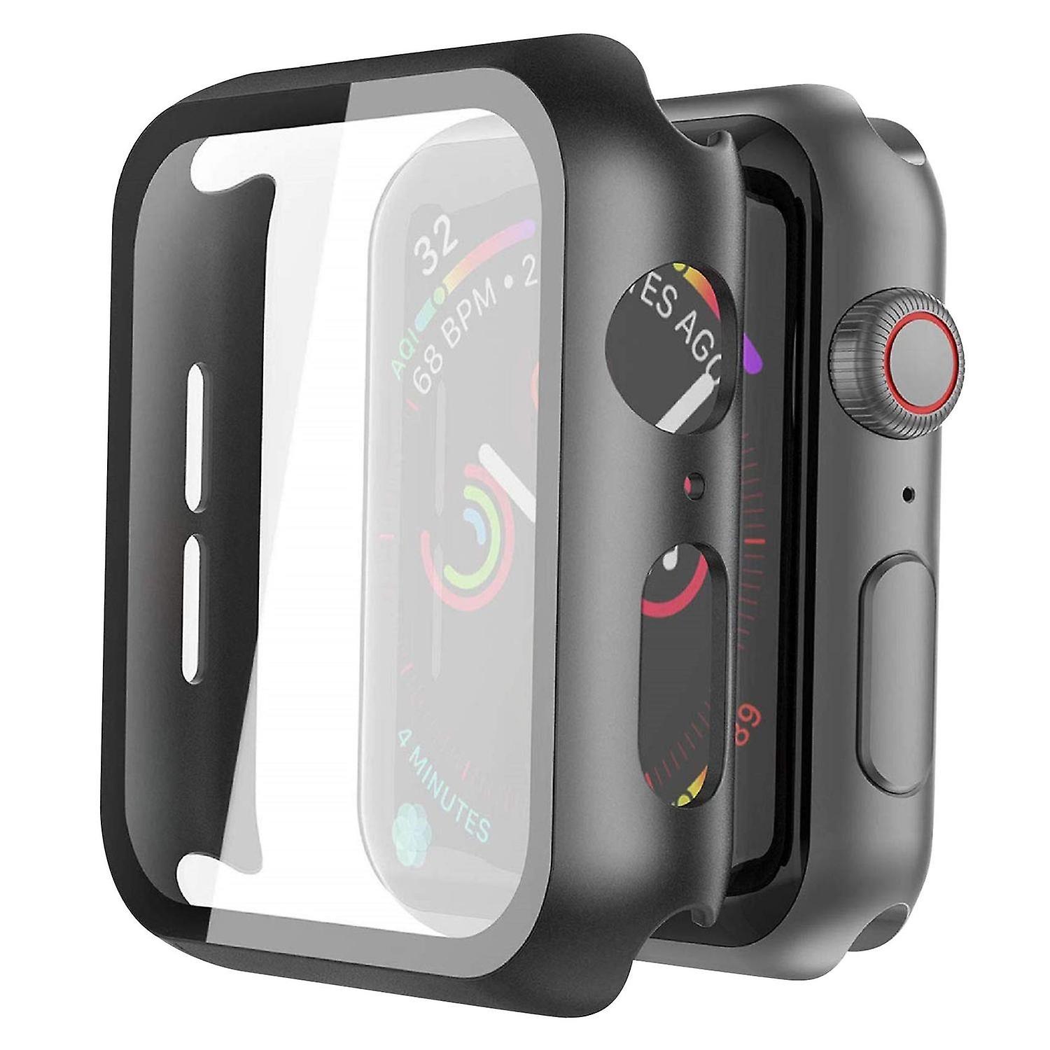Hard PC Case with Tempered Screen Protector for iWatch SE Series 6/5/4
