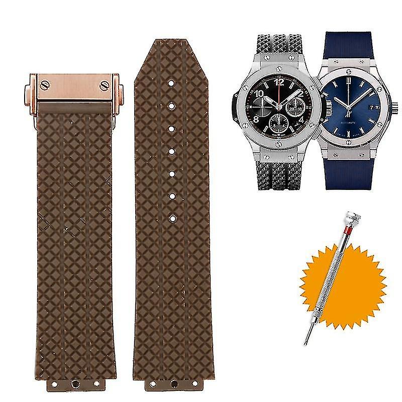 حزام الساعة ل Hublot Big Bang سيليكون 25 * 19 مم مقاوم للماء للرجال ووتش حزام سلسلة ووتش الملحقات