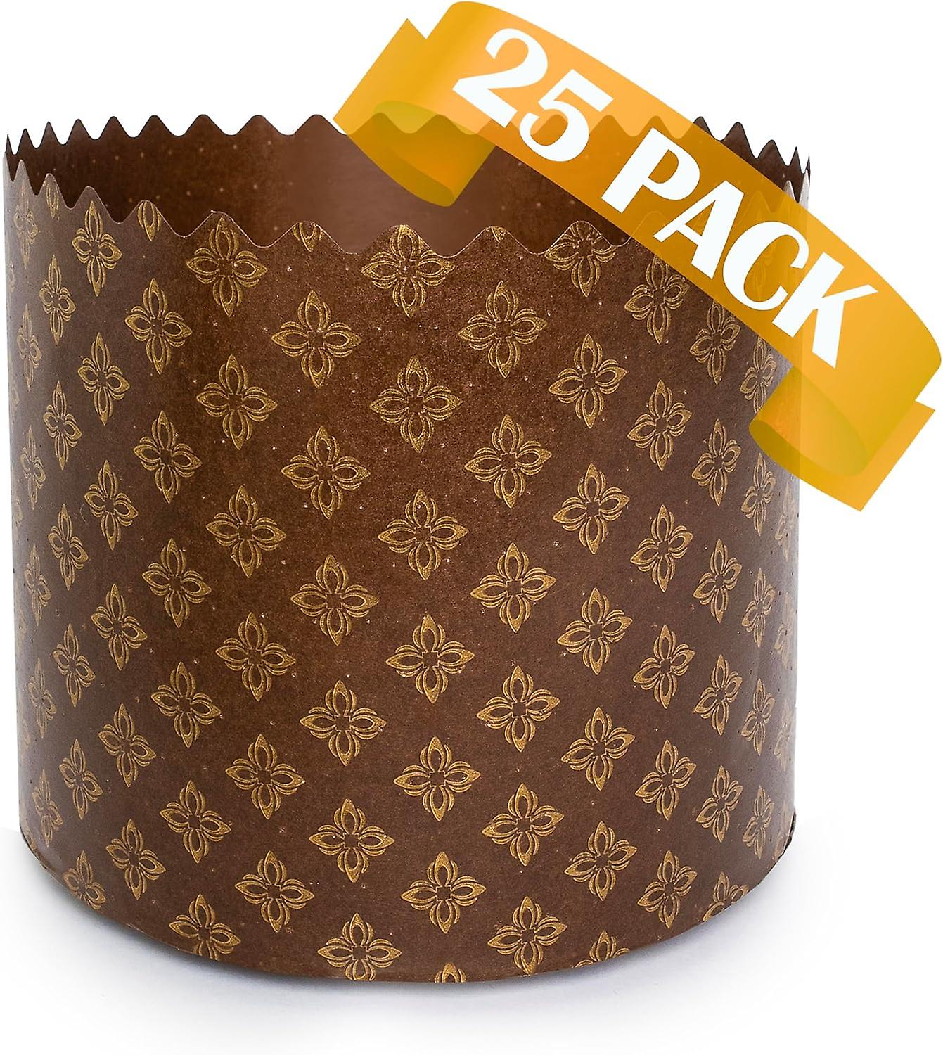 قوالب بانيتون بني 25 قطعة