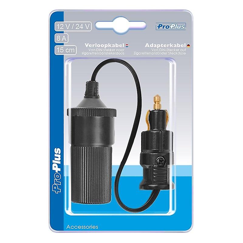 Adapter cable from DIN connector to cigarette lighter socket in blister