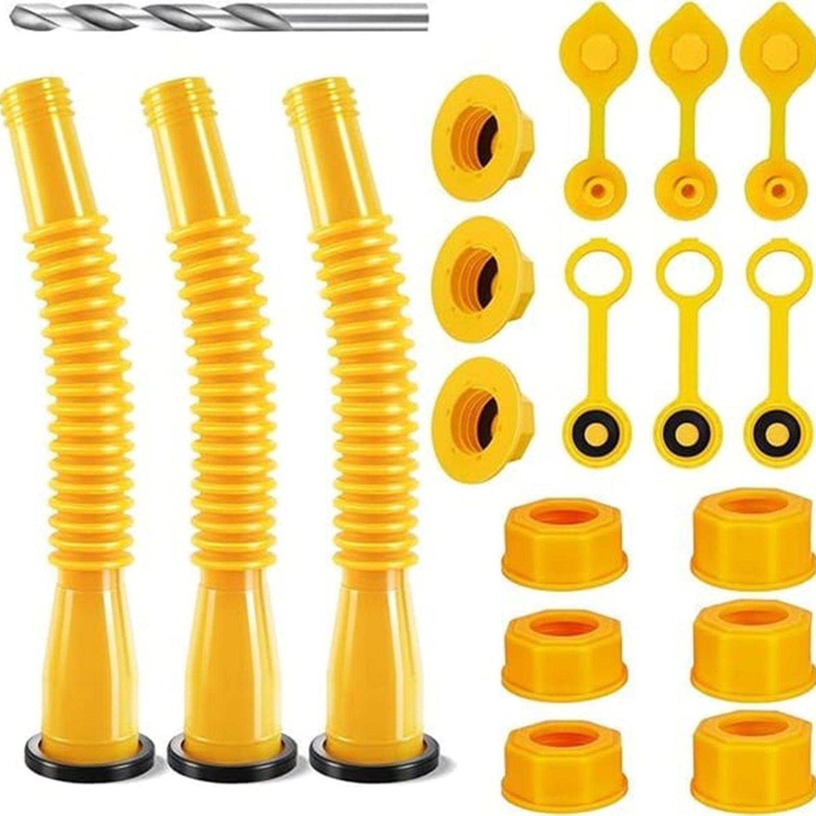 19PCS Replacement Gas Can Spout Nozzle Vent Kit For Plastic Gas Cans Old Style Caps