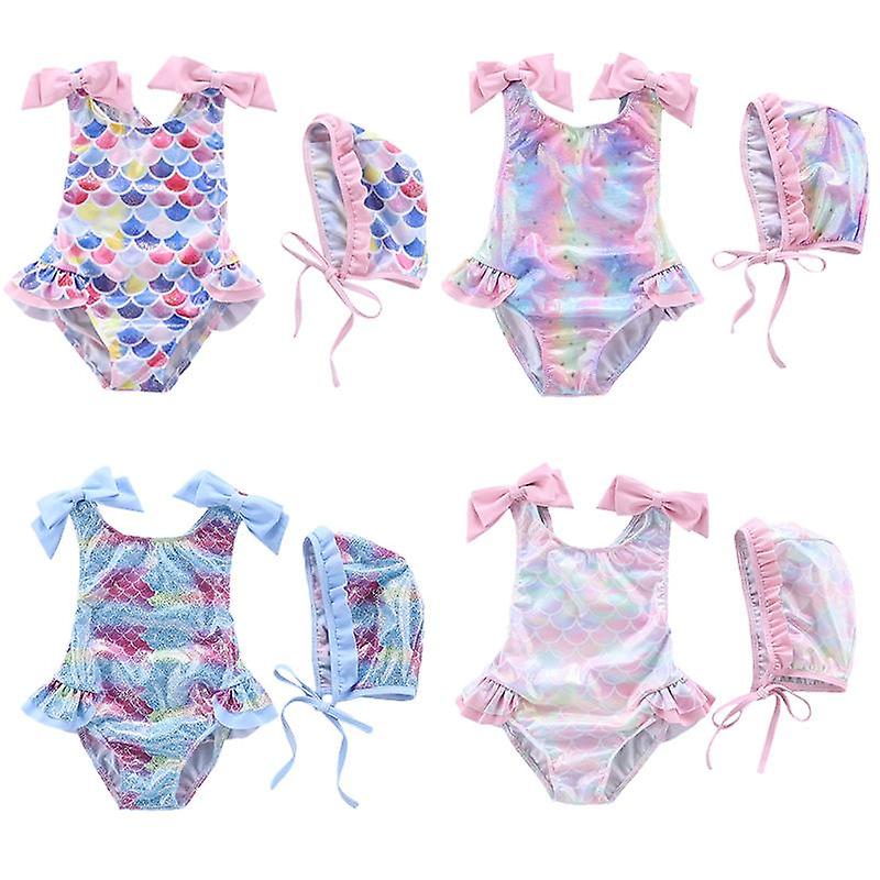 בגדי ריקוד ילדים בגד ים ילדה תינוק ללא שרוולים חלק אחד שמלת נסיכה חליפה בגדי ים