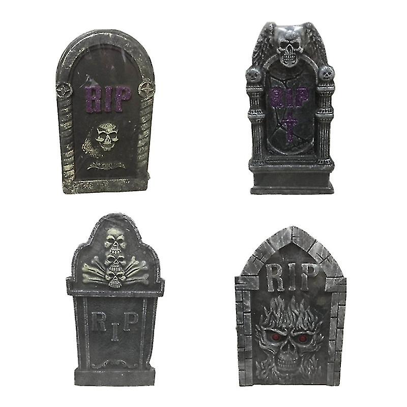 4pcs Simulation Tombstone For Halloween Decorations
