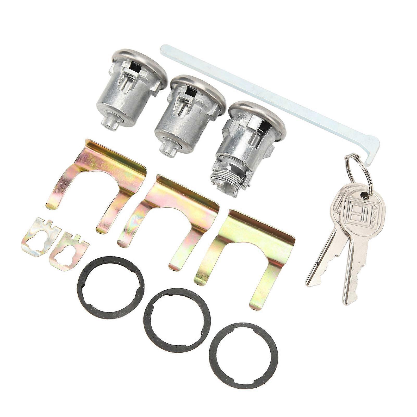 Door Trunk Cutlass Lock Key Set Easy to Install Perfect Match 654394765282 Replacement for Chevy 