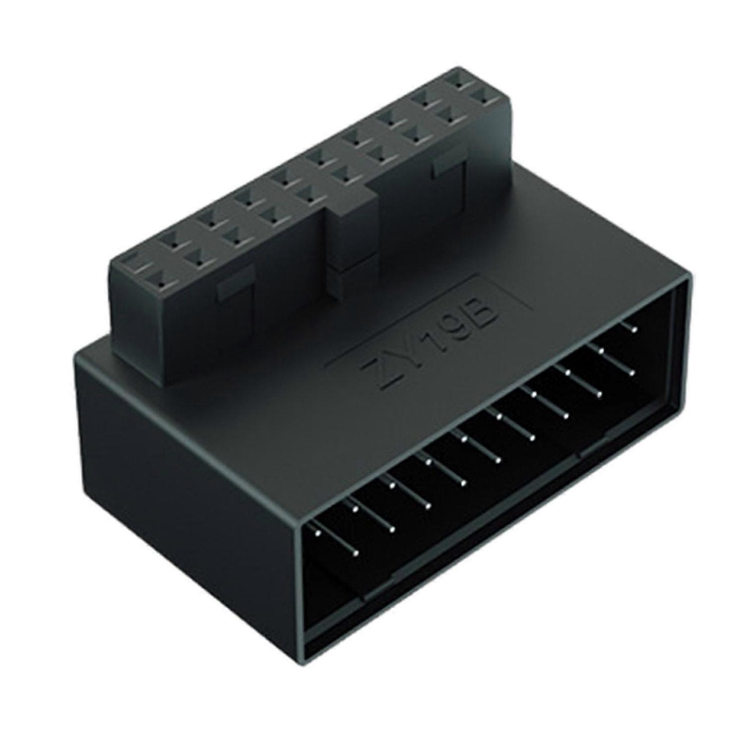 USB3.0 Header Adapter 19/20-Pin High-Speed Data Transfer 90 Degree Converter Adapter for Desktop Mot