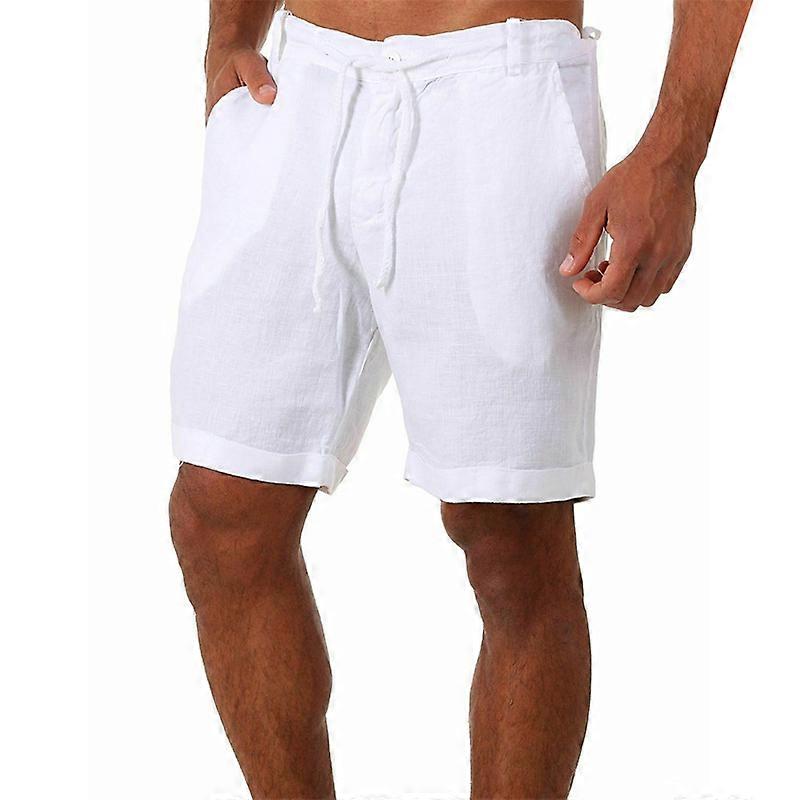 Hommes Respirant Lin Short Ample Pantalon en coton