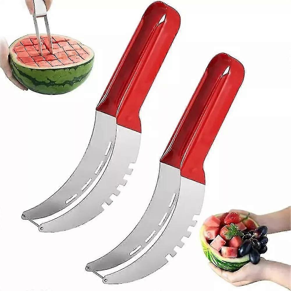 Tagliafrutta in acciaio inossidabile 2 in 1, affettatrice per frutta multifunzionale in acciaio inossidabile