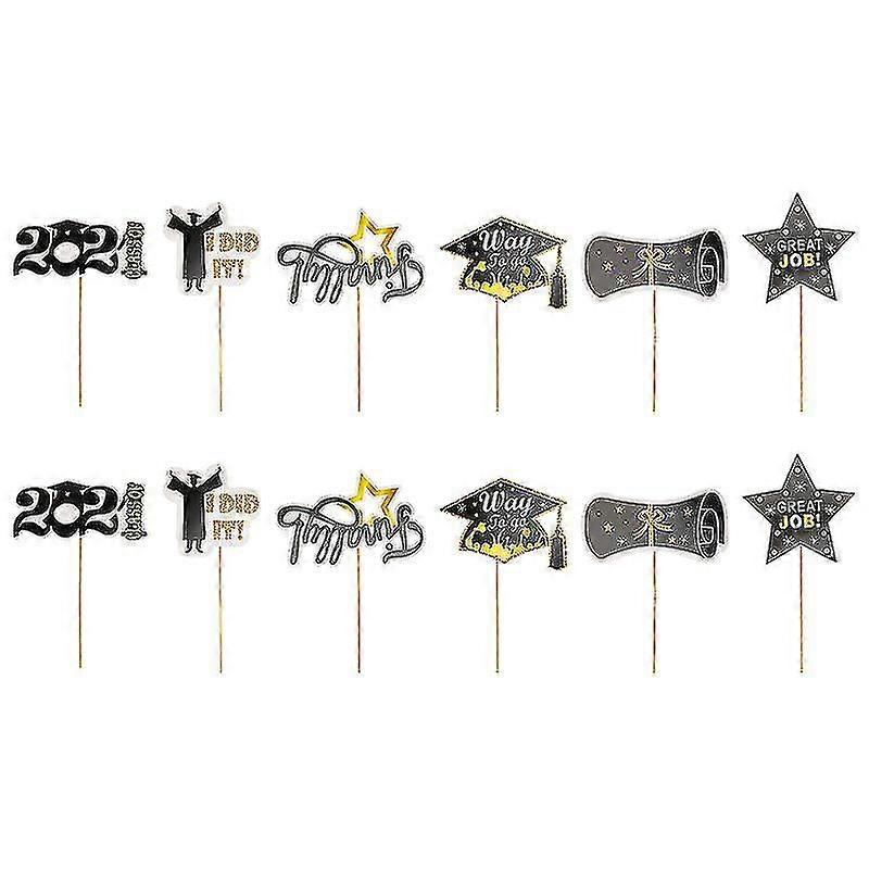 12pcs cake decorations, Graduation Cake Toppers