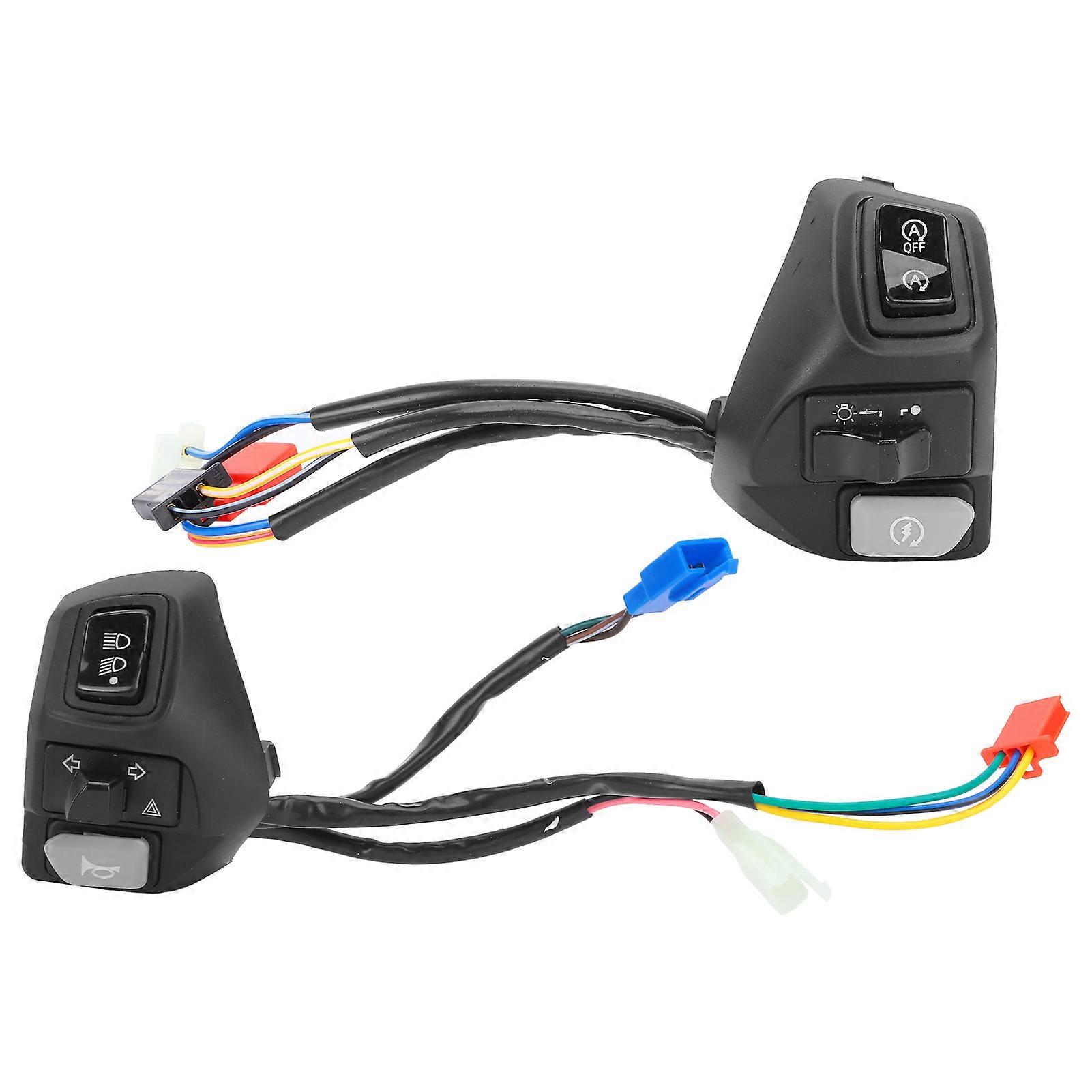 2PCS Handlebar Switch Low/High Beam Horn Button Replacement for Yamaha AEROX 155 125