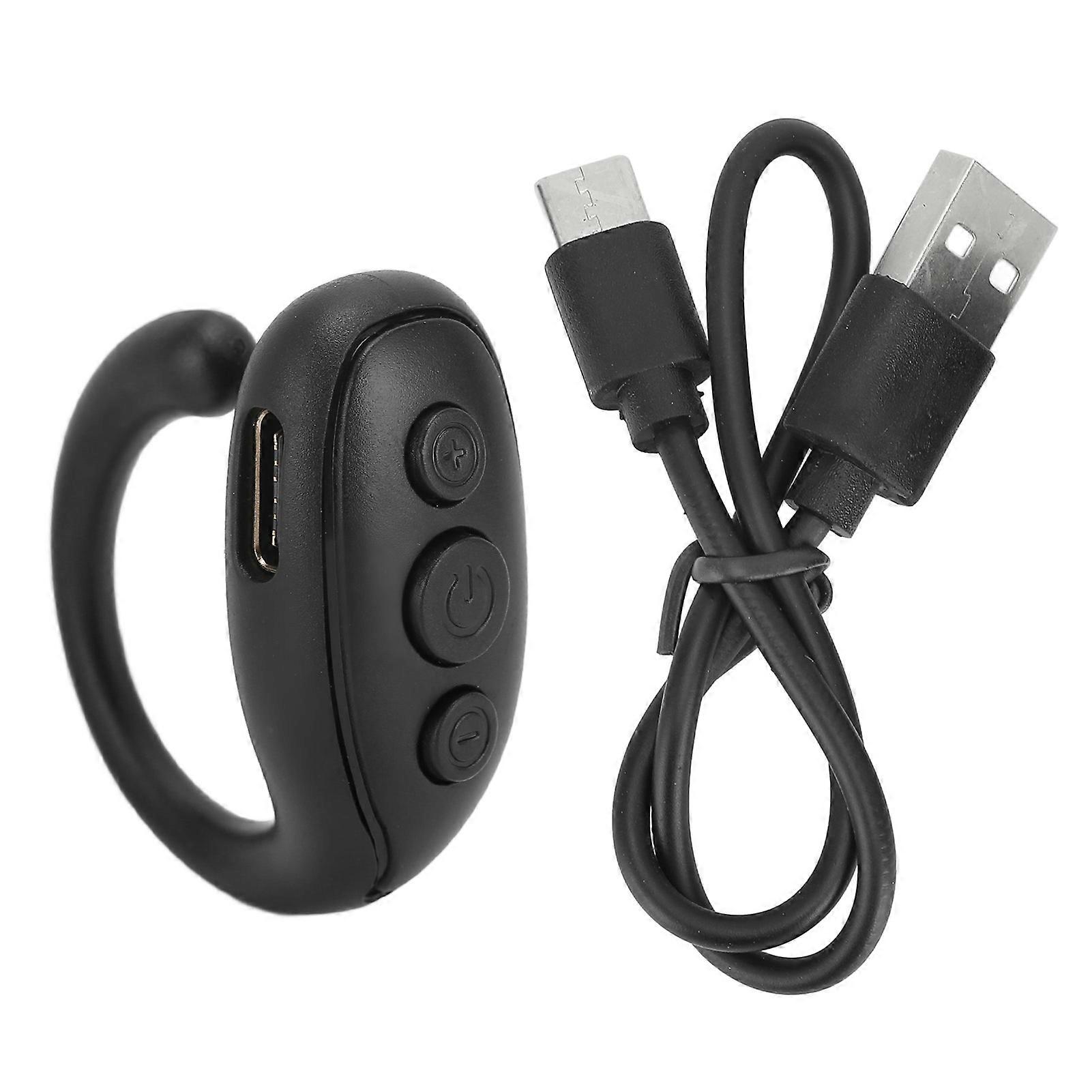 Mobile Phone Bluetooth Remote ABS Ring Shape Long Battery Life Camera Remote Shutter for Tablet Black