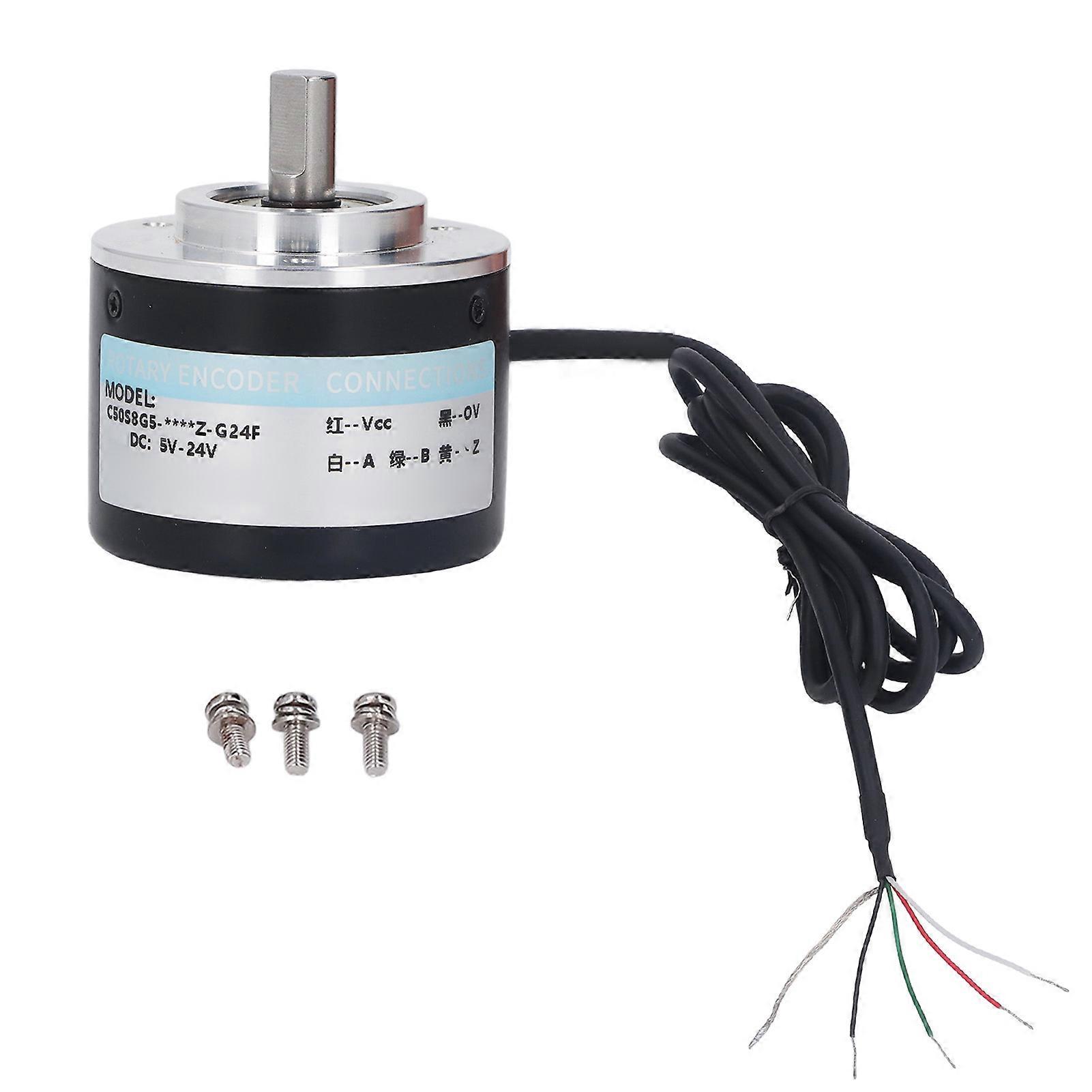 PNP Incremental Encoder IP50 50mm Outer Diameter 2 Phase Incremental Encoder for Intelligent Control DC5?24V 1200P/R