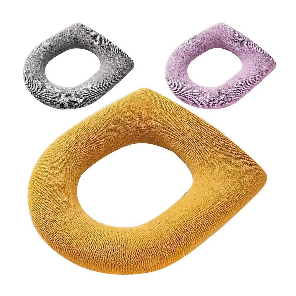 3Pcs Toilet Seat Cover Cushion Pad Washable Reusable Toilet Seat Pad Mat