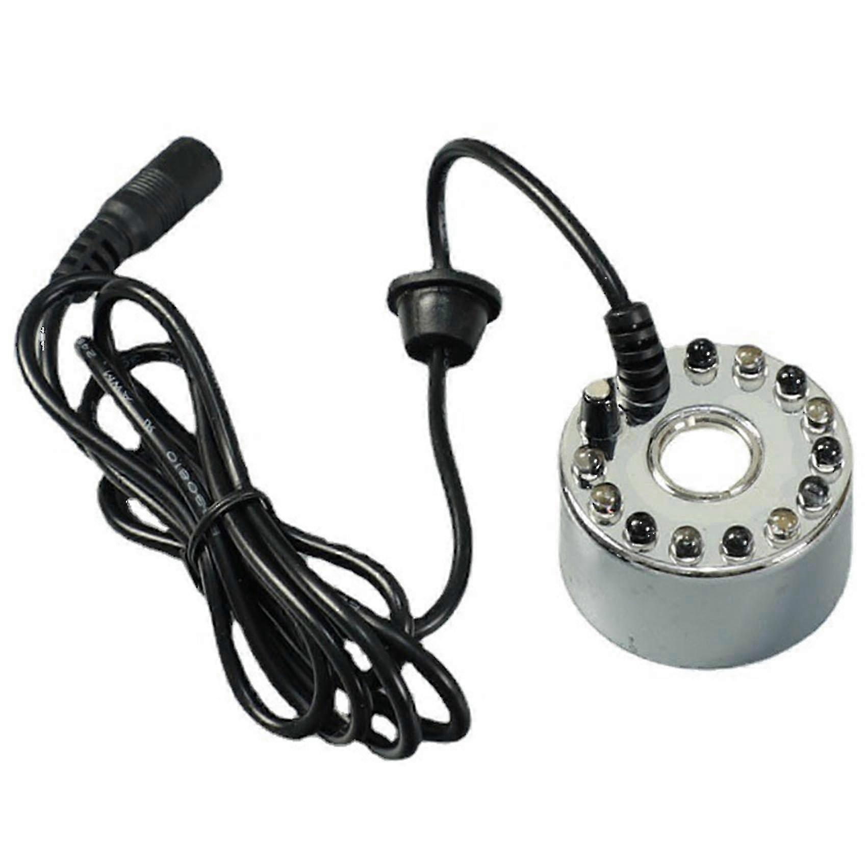 12 Led Colorful Light Ultrasonic Mist Maker Water Fountain Pond Decor Fg