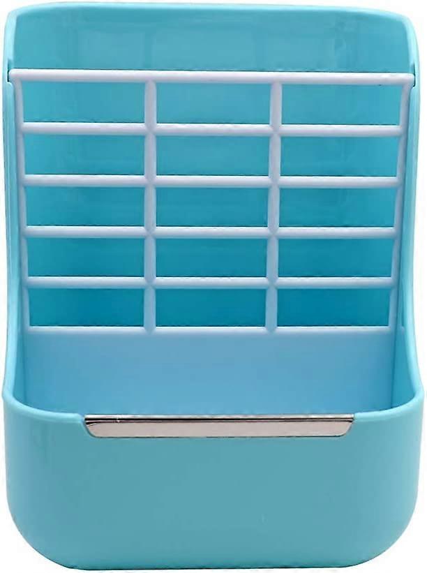 Farm & Ranch 2-in-1 Pet Feeder and Grass Frame for Rabbits, Chinchillas, Guinea Pigs, Small Animals, Bite Proof with Fixed Set (Blue)