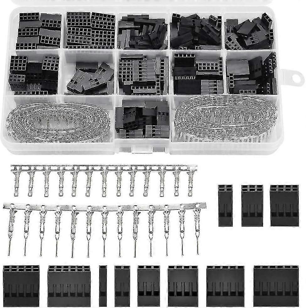 620 Stück Dupont Steckverbinder Kit 2,54 mm Raster JST SM 1-6 Pin Crimpgehäuse Steckverbinder mit Draht / Kabel -xx