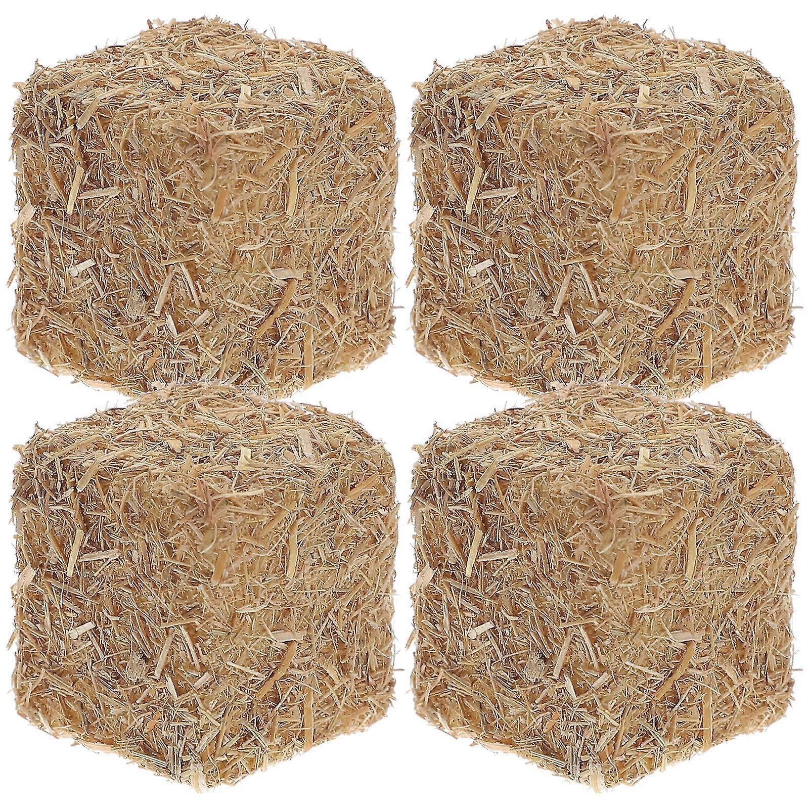 12pcs Stackable Haystack Autumn Style Mini Hayrick Ornament Scene Hay Bales