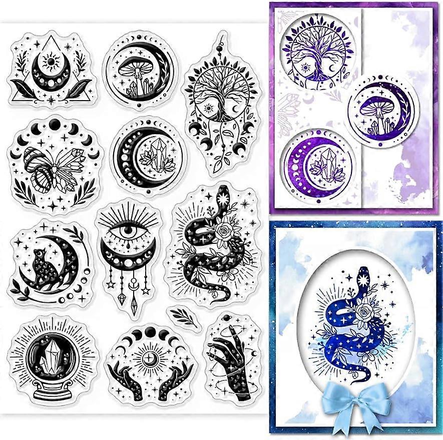 1Sheet Witchcraft Silicone Clear Stamp Seals