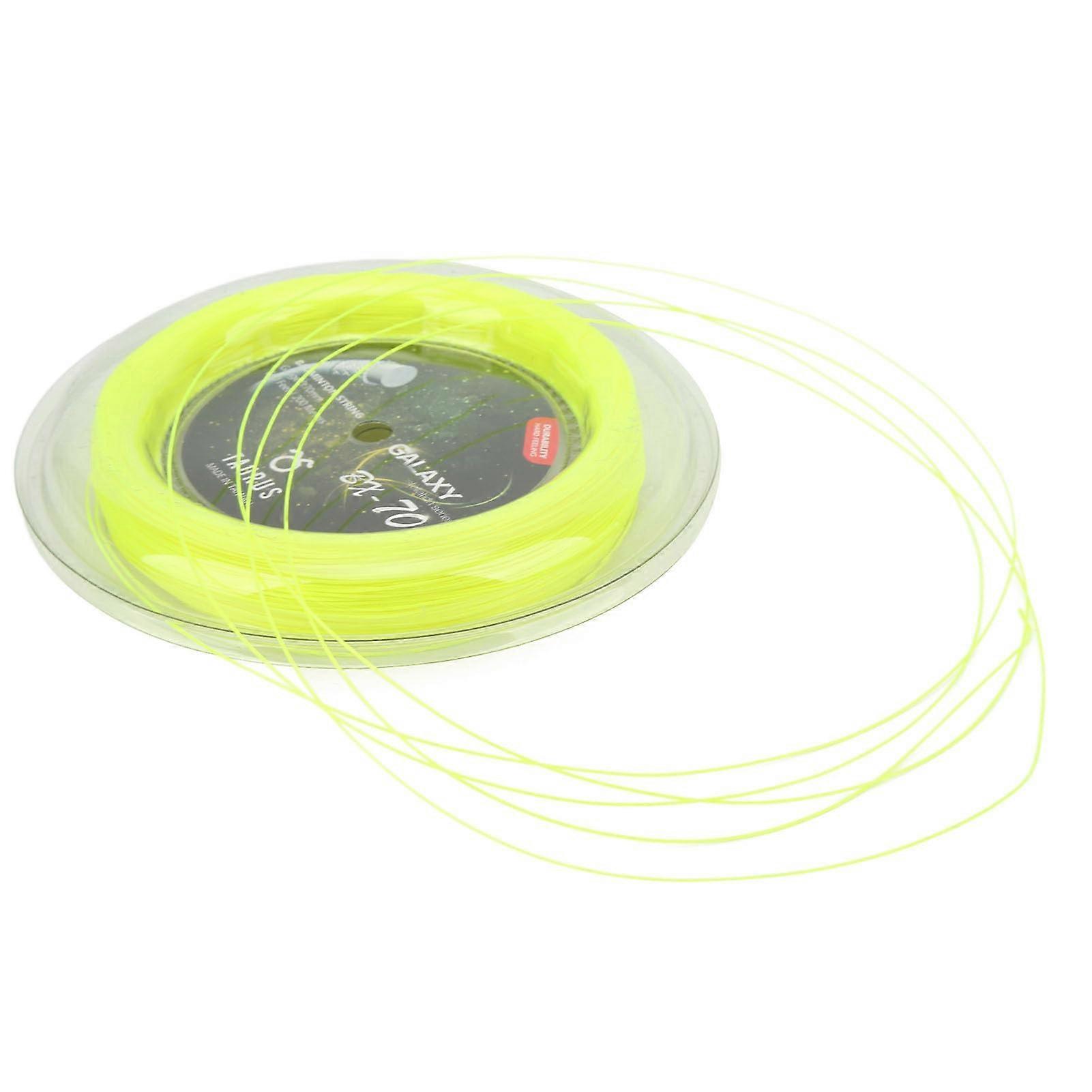 Badminton Racket String, High Elastic Badminton String, 200m Badminton String 0.7mm for Racquet String Line Badminton Repair Accessory(Fluorescent Yel